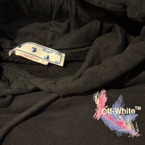 Off-White Black Hoodie with Logo
